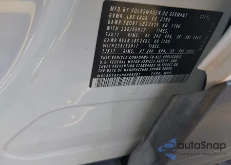 2017 Volkswagen Tiguan 2.0T/2.0T S z USA, uszkodzony, nr VIN WVGAV7AX5HK055081